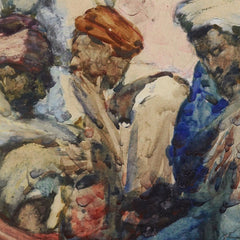 The orange sellers, Tangiers by Frances Hodgkins - 0_6846b3ea1483fa5b355590f0