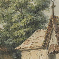 Old church among trees by A Blanchard - 0_6846b57d1483fa5b35559144