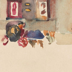 Watercolour sketch of a street scene by Gertrud Kauders - 0_6846dfd21483fa5b355591e1