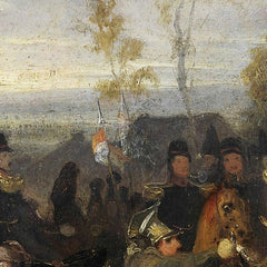 The Prince of Orange changing his Wounded Horse during the Engagement at Boutersem by Cornelis Kruseman - 1_66fe70628213847b6f357bdf