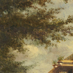 The title translated into English is "The outside Carefree at Kleine Houtweg in Haarlem" by Everhardus Koster - 1_66fe86428213847b6f357c3c