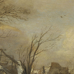 Frozen River with a Footbridge by Aert van der Neer - 1_6716453b3d19ba02d720742a