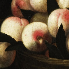 Basket of Peaches, with Quinces, and Plums by Louise Moillon - 1_67164f7879e456cb766b9066
