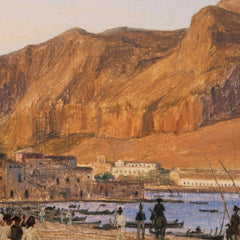 Palermo Harbor with a View of Monte Pellegrino by Martinus Rørbye - 1_6716500379e456cb766b906c
