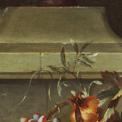 Still Life with Monkey, Fruits, and Flowers by Jean-Baptiste Oudry - 1_67390706746ff704b89f881e