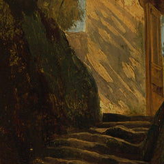 Staircase in the Park of Villa Chigi di Ariccia by Alexandre Calame - 1_67393016746ff704b89f893e