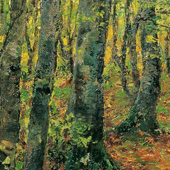Forest interior with mushroom-seeking girl by Theodor von Hörmann - 1_673c95f75e0c5e198f5ec57c