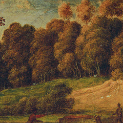 Italian Landscape with Ploughing Farmer (The Serpentara near Olevano, Landscape near Paliano) by Josef Anton Koch - 1_673cde755e0c5e198f5ec6f5