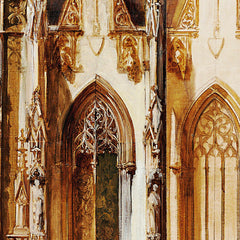 Gothic Burial Church of St. Michael, Side View by Hans Makart - 1_673cdea95e0c5e198f5ec6fd