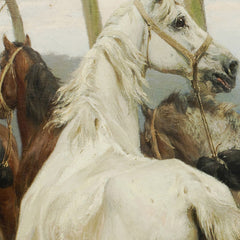 A String of Horses Outside an Inn by Otto Bache - 1_67672ad9b7c995d950163f6a