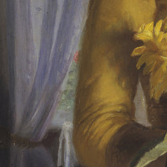 A Girl with Sunflowers by Michael Ancher - 1_67672cc4b7c995d950163f7f