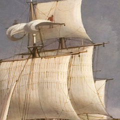 Ships Sailing and Beating up against the Wind in the Sound by Adolph Friedrich Vollmer - 1_67674cf9b7c995d95016419c