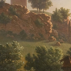 The coast near Vordingborg with the Goose Tower early in the morning by J.P. Møller - 1_67674d53b7c995d9501641ad
