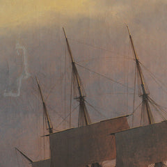 Frigate in a storm with a reefed topsail by Carl Dahl - 1_676752aeb7c995d95016426e