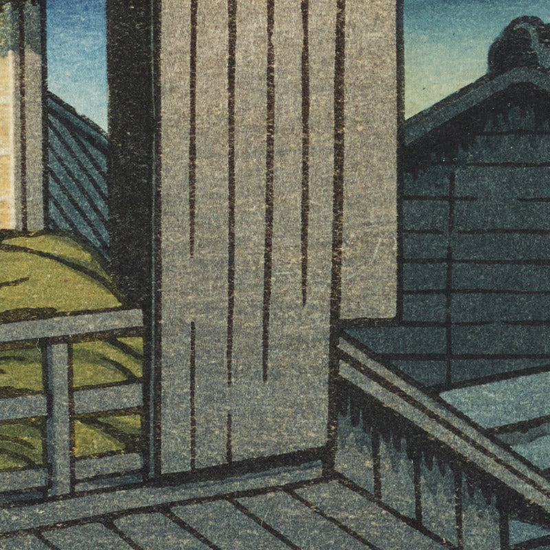 Kawase Hasui - Cloudy day at Mizuki, Ibaraki Prefecture