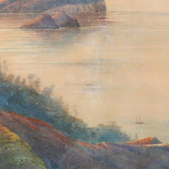 Sunset on the Kikowhakarere Gorges, at Coromandel by Alfred Sharpe - 1_6846ac491483fa5b35559046
