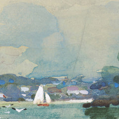 Seascape with boat by Alfred Walsh - 1_6846b3b81483fa5b355590ec