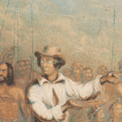 The reception of the Rev. J. Williams at Tanna in the South Seas, the day before he was massacred by George Baxter - 1_6846dafb1483fa5b3555918b