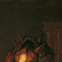 Two draught horses in the stable by Johann Baptist Michael Dallinger von Dalling - 2_673cb0985e0c5e198f5ec615