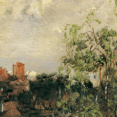 The dairy meadow in Vorderbrühl with the ruin Mödling by Anton Romako - 2_67438430faa684e1cf4ba6de
