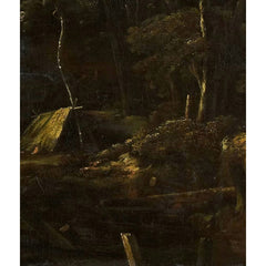 Forest landscape with lean-to by Roelant Roghman - 3_66fc7aa48213847b6f3579db