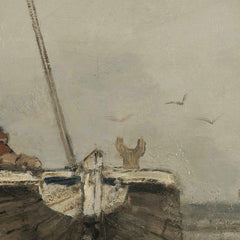 Bluff-bowed Fishing Boat on the Beach at Scheveningen by Jacob Maris - 3_66fdc89c8213847b6f357b1d