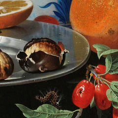 Still Life with Fruit, Oysters, and a Porcelain Bowl by Abraham Mignon - 3_66fe3cc98213847b6f357b7f