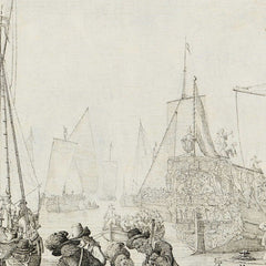 The Royal and State Yachts, possibly the Arrival of Charles II of England at Moerdijk, 1660 by Willem van de Velde the Elder - 3_66fe40328213847b6f357b88