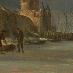 The City Wall of Haarlem in the Winter by Nicolaes Pietersz Berchem - 3_66fe44ac8213847b6f357b9a