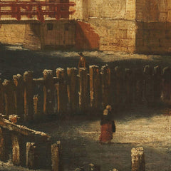 "The Holy Way Gate, Amsterdam, in Winter" by Jan van Kessel - 3_66fe76ab8213847b6f357be7