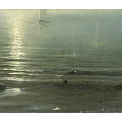View of a Rocky Coast by Moonlight by Théodore Gudin - 3_66fe82748213847b6f357c1a