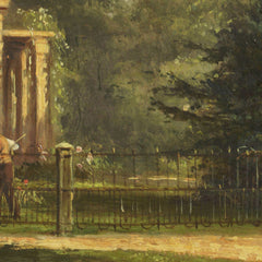 The title translated into English is "The outside Carefree at Kleine Houtweg in Haarlem" by Everhardus Koster - 3_66fe86428213847b6f357c3c