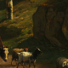 Landscape with a Peasant and His Flock by Alexander Joseph Daiwaille - 3_67104851762cab4eff78722a