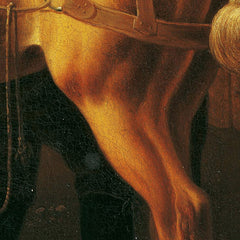 Two draught horses in the stable by Johann Baptist Michael Dallinger von Dalling - 3_673cb0985e0c5e198f5ec615
