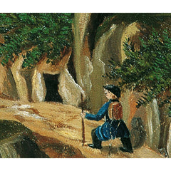 Mountain lake with hiker by E. Guenther - 3_673cd2eb5e0c5e198f5ec6a8