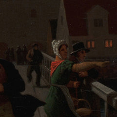 Langebro, Copenhagen, in the Moonlight with Running Figures by C.W. Eckersberg - 3_67672fd5b7c995d950163fe0