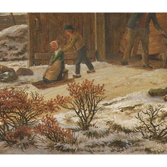 Strandvejen at Vedbæk. Winter Afternoon by Johan Stroe - 3_67674bf8b7c995d950164171