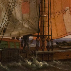 Ships Sailing and Beating up against the Wind in the Sound by Adolph Friedrich Vollmer - 3_67674cf9b7c995d95016419c