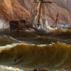 Shipwreck after a Storm off the West Coast of Jutland near Ferring Church by C.F. Sørensen - 3_67674d09b7c995d9501641a0