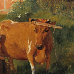 Milking scene. Illustrating a poem by Christian Winther by Johan Thomas Lundbye - 3_67674d5ab7c995d9501641af