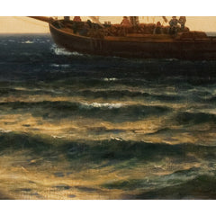 Evening by the Mediterranean. In the background Marseille and the island of If by Emanuel Larsen - 3_67674ee9b7c995d9501641e1