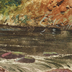 River scene, Porirua river by Nicholas Chevalier - 3_6846b22a1483fa5b355590d1