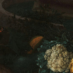 Still Life with Vegetables before a Draped, Overturned Plinth by an Ornamental Fountain by Peeter Gijsels - 4_66fa9b338213847b6f3578ce