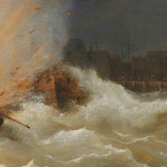 The Explosion of Gunboat nr 2, under Command of Jan van Speyk, off Antwerp, 5 February 1831 by Martinus Schouman - 4_66fc50e38213847b6f35795b