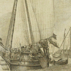 Royal Yacht and State Yacht Sail from Moerdijk with Charles II, King of England, on board, 1660 by Willem van de Velde the Elder - 4_66fe3d8d8213847b6f357b82