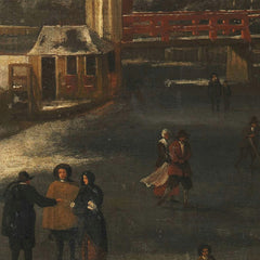 "The Holy Way Gate, Amsterdam, in Winter" by Jan van Kessel - 4_66fe76ab8213847b6f357be7