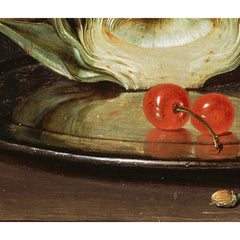 Still Life with Cheeses, Artichoke, and Cherries by Clara Peeters - 4_6716452f3d19ba02d7207429