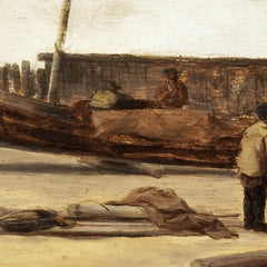 Beach with a Weyschuit Pulled up on Shore by Willem van de Velde II - 4_6716462b3d19ba02d720743f