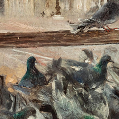 Girl at a Window on St. Mark's Square, Feeding Pigeons by Anton Romako - 4_673cda2d5e0c5e198f5ec6b1