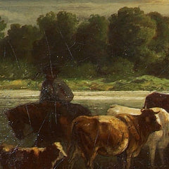 Water landscape with cows by Carl Schweninger the Elder - 4_6743850bfaa684e1cf4ba6ee